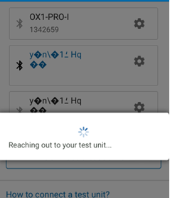 OX1 Bluetooth connectivity