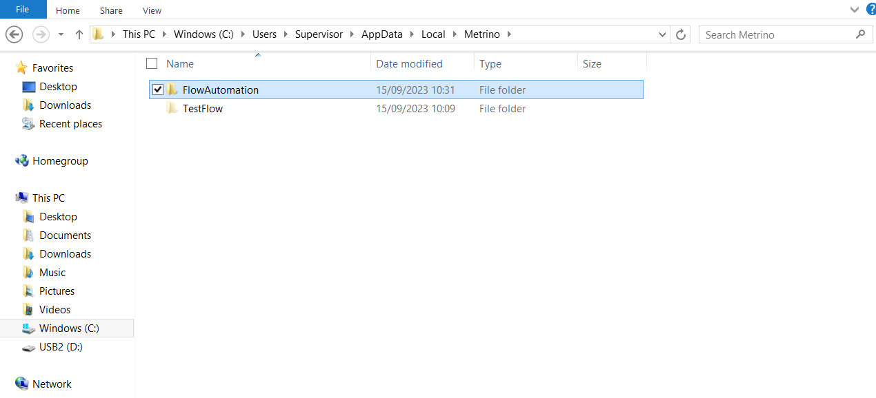 Flowautomation folder
