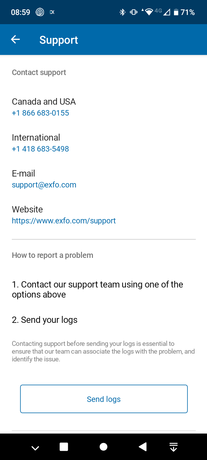 Contact Support